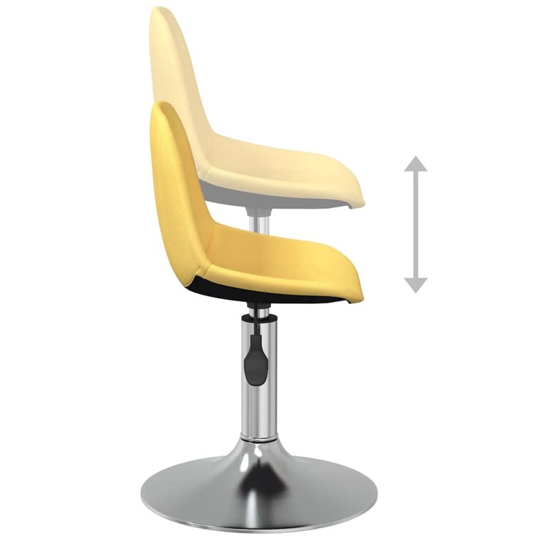 Casa si Gradina - Mobilier - Scaune si fotolii - Scaune - Scaune de bucatarie pivotante, 2 buc., textil, galben mustar, model 2 - Infinity.ro