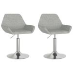 Casa si Gradina - Mobilier - Scaune si fotolii - Scaune - Scaune de bucatarie pivotante, 2 buc., textil, gri deschis, model 28 - Infinity.ro