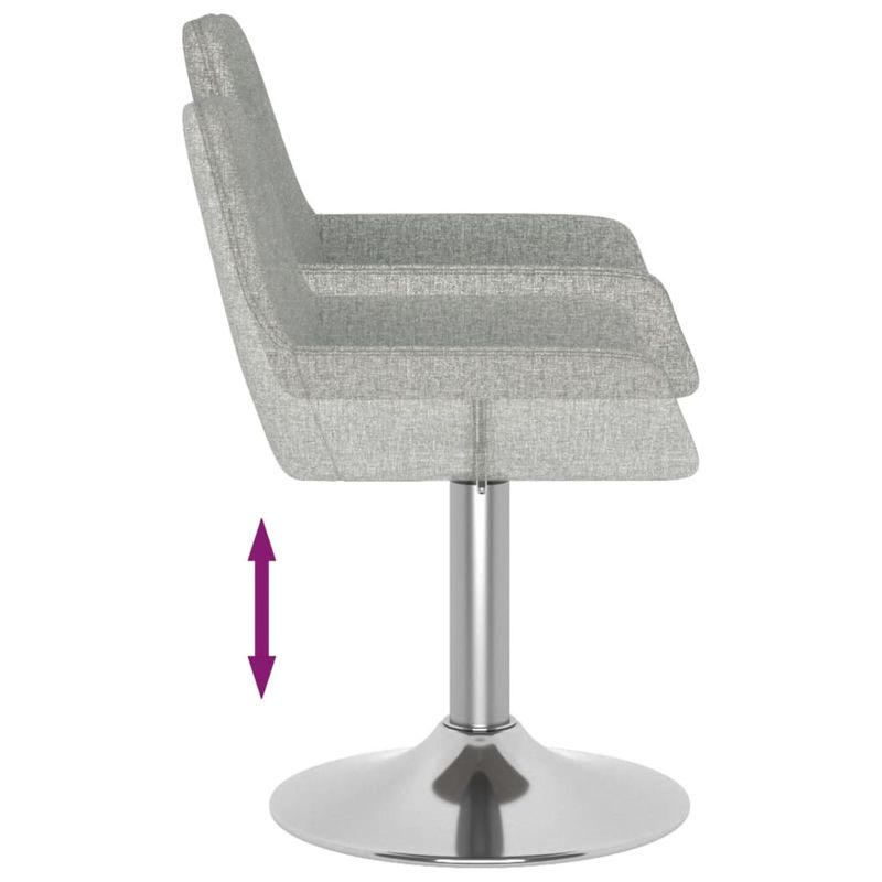 Casa si Gradina - Mobilier - Scaune si fotolii - Scaune - Scaune de bucatarie pivotante, 2 buc., textil, gri deschis, model 28 - Infinity.ro