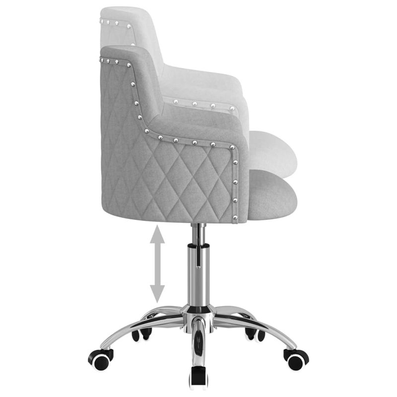 Casa si Gradina - Mobilier - Scaune si fotolii - Scaune - Scaune de bucatarie pivotante, 2 buc., textil, gri deschis, model 30 - Infinity.ro