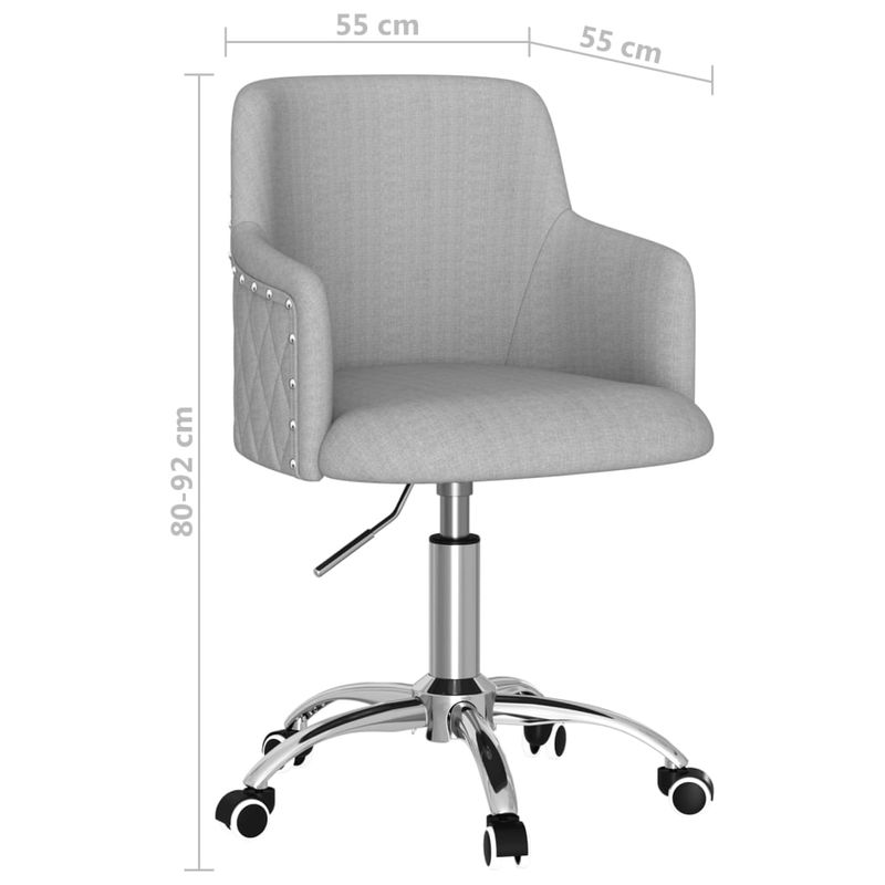 Casa si Gradina - Mobilier - Scaune si fotolii - Scaune - Scaune de bucatarie pivotante, 2 buc., textil, gri deschis, model 30 - Infinity.ro