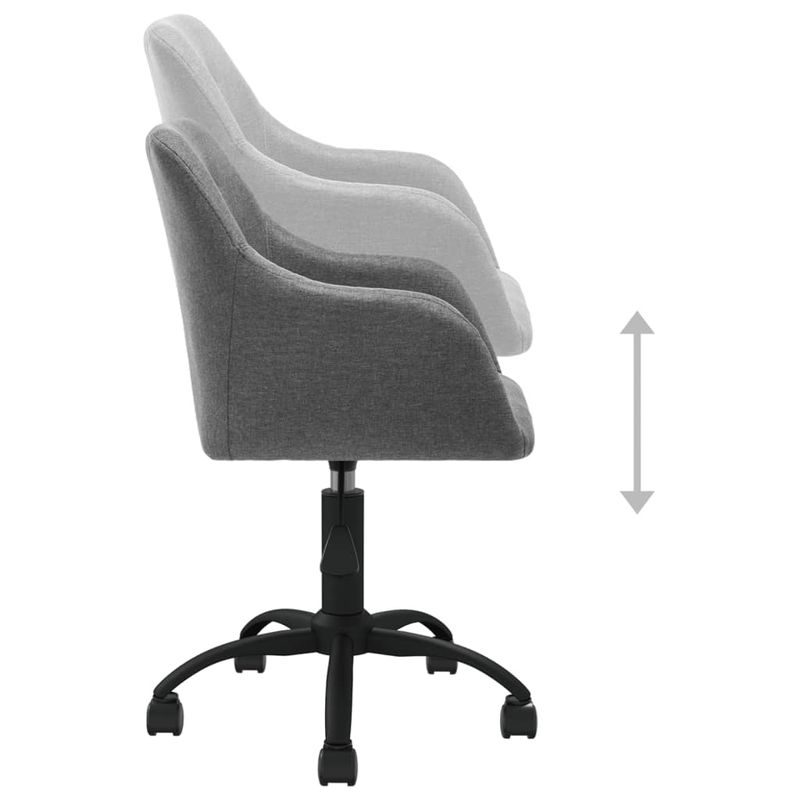 Casa si Gradina - Mobilier - Scaune si fotolii - Scaune - Scaune de bucatarie pivotante, 2 buc., textil, gri deschis, model 2 - Infinity.ro