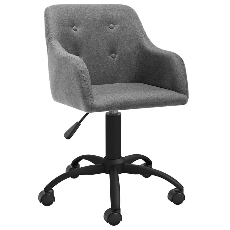 Casa si Gradina - Mobilier - Scaune si fotolii - Scaune - Scaune de bucatarie pivotante, 2 buc., textil, gri deschis, model 2 - Infinity.ro