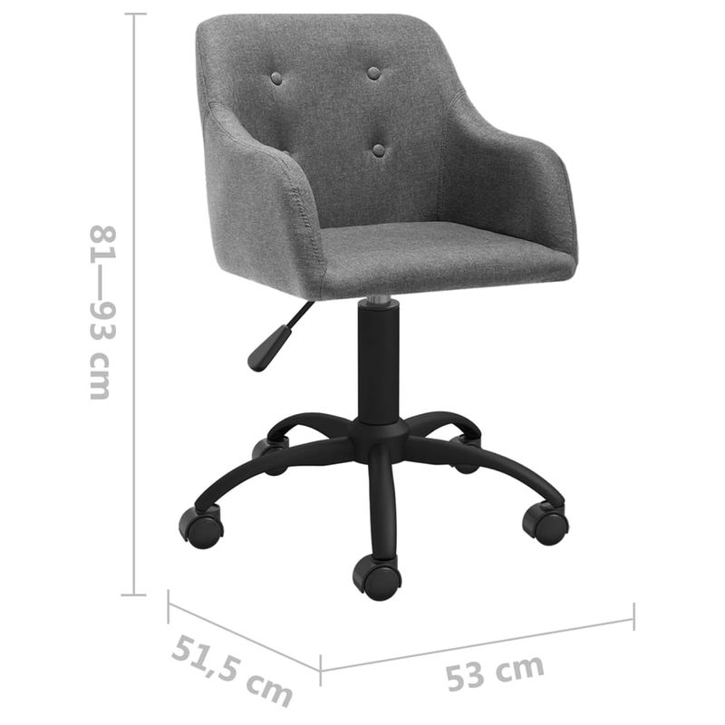 Casa si Gradina - Mobilier - Scaune si fotolii - Scaune - Scaune de bucatarie pivotante, 2 buc., textil, gri deschis, model 2 - Infinity.ro