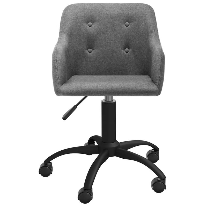 Casa si Gradina - Mobilier - Scaune si fotolii - Scaune - Scaune de bucatarie pivotante, 2 buc., textil, gri deschis, model 2 - Infinity.ro