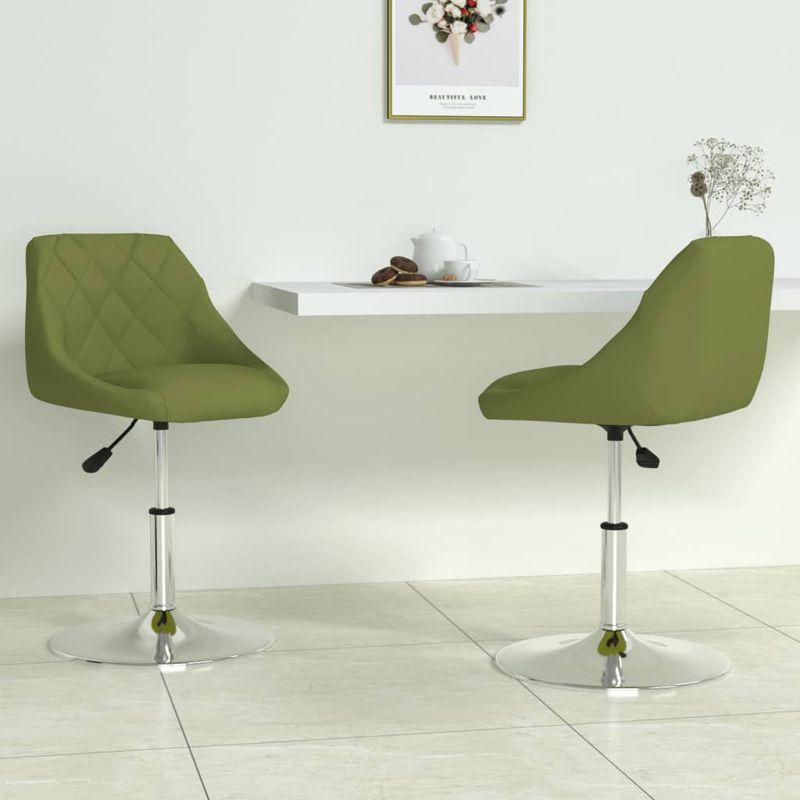 Casa si Gradina - Mobilier - Scaune si fotolii - Scaune - Scaune de bucatarie pivotante, 2 buc., catifea, verde deschis, model 72 - Infinity.ro