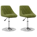 Casa si Gradina - Mobilier - Scaune si fotolii - Scaune - Scaune de bucatarie pivotante, 2 buc., catifea, verde deschis, model 72 - Infinity.ro
