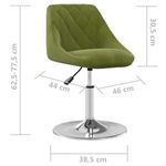 Casa si Gradina - Mobilier - Scaune si fotolii - Scaune - Scaune de bucatarie pivotante, 2 buc., catifea, verde deschis, model 72 - Infinity.ro
