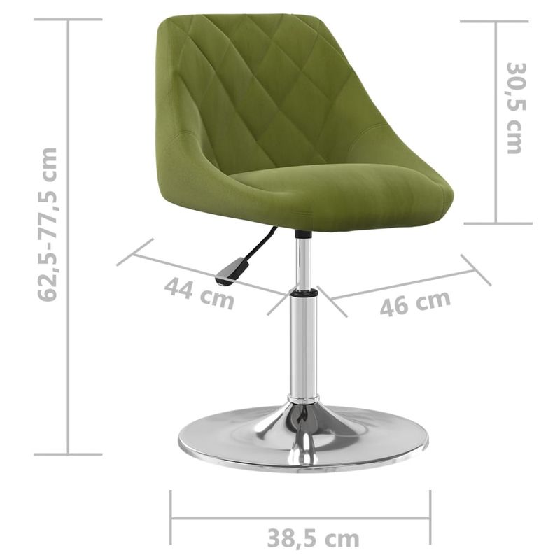 Casa si Gradina - Mobilier - Scaune si fotolii - Scaune - Scaune de bucatarie pivotante, 2 buc., catifea, verde deschis, model 72 - Infinity.ro