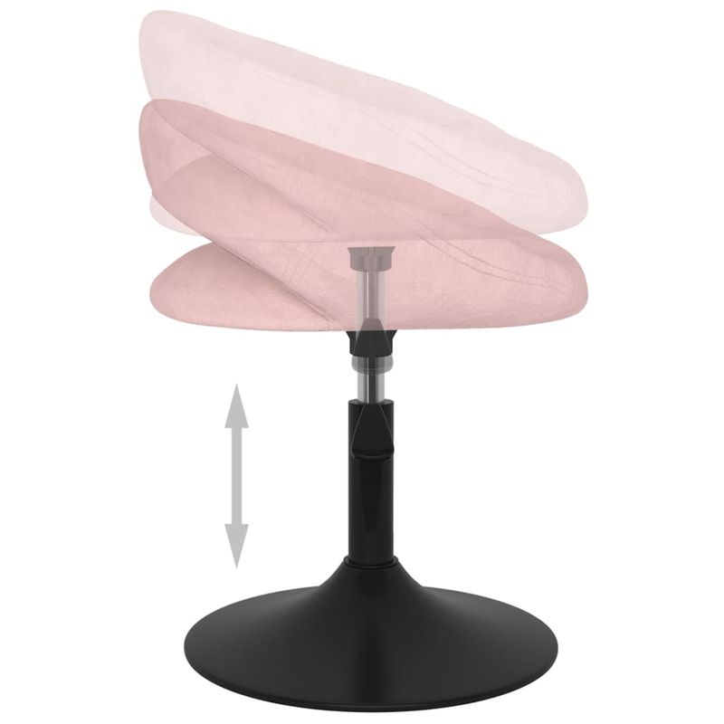 Casa si Gradina - Mobilier - Scaune si fotolii - Scaune - Scaune de bucatarie pivotante, 4 buc, catifea, roz, model 1 - Infinity.ro