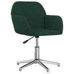 Casa si Gradina - Mobilier - Scaune si fotolii - Scaune - Scaune de bucatarie pivotante, 2 buc., textil, verde inchis, model 3 - Infinity.ro