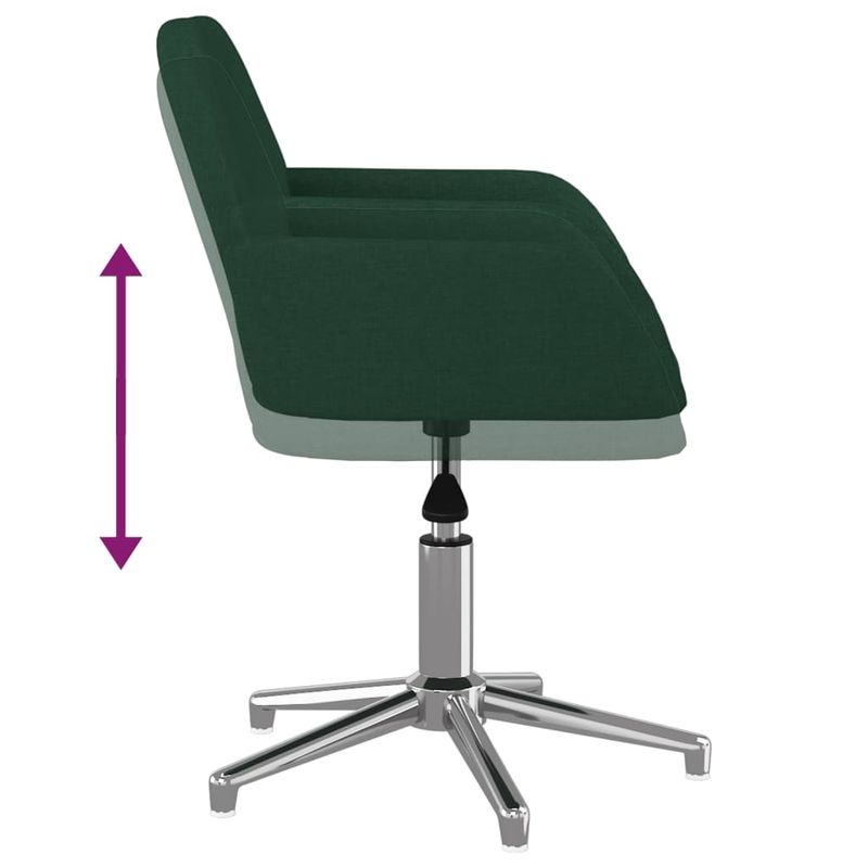 Casa si Gradina - Mobilier - Scaune si fotolii - Scaune - Scaune de bucatarie pivotante, 2 buc., textil, verde inchis, model 3 - Infinity.ro