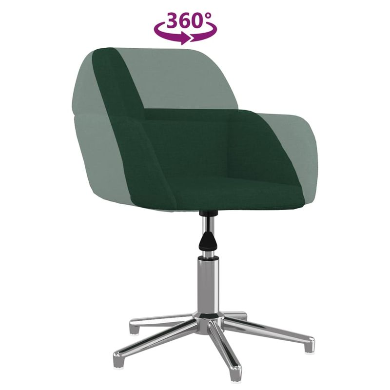 Casa si Gradina - Mobilier - Scaune si fotolii - Scaune - Scaune de bucatarie pivotante, 2 buc., textil, verde inchis, model 3 - Infinity.ro