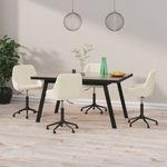 Casa si Gradina - Mobilier - Scaune si fotolii - Scaune - Scaune de bucatarie pivotante, 4 buc., catifea, crem, model 2 - Infinity.ro