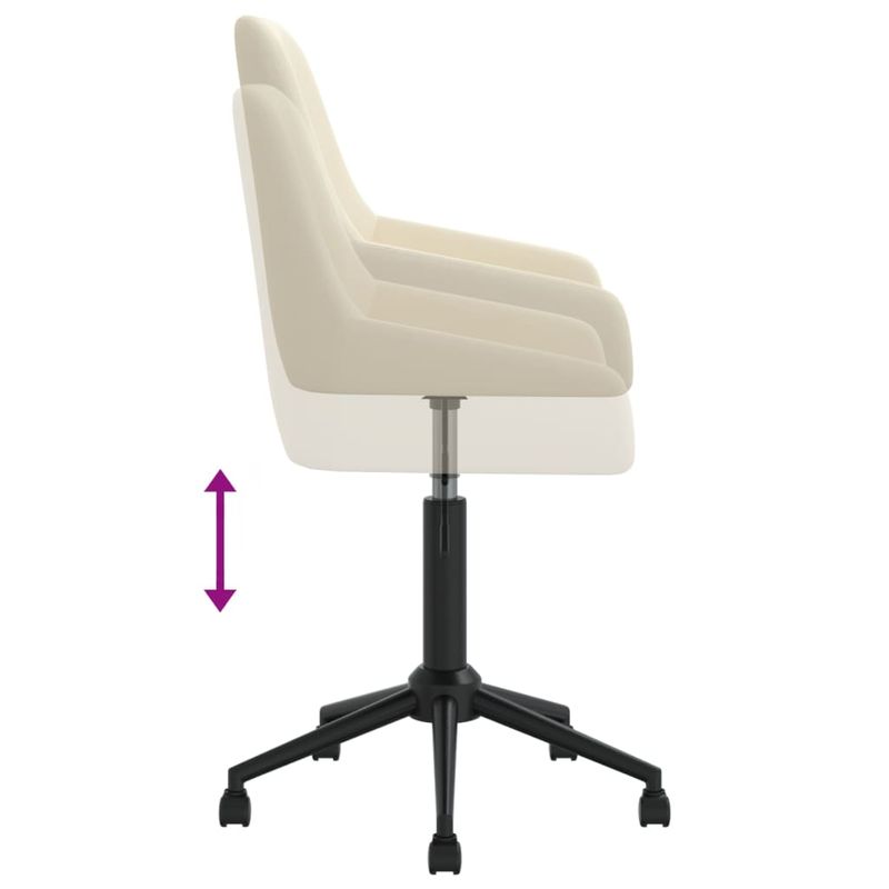 Casa si Gradina - Mobilier - Scaune si fotolii - Scaune - Scaune de bucatarie pivotante, 4 buc., catifea, crem, model 2 - Infinity.ro