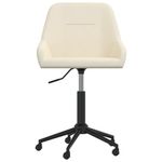 Casa si Gradina - Mobilier - Scaune si fotolii - Scaune - Scaune de bucatarie pivotante, 4 buc., catifea, crem, model 2 - Infinity.ro