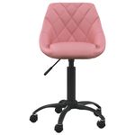 Casa si Gradina - Mobilier - Scaune si fotolii - Scaune - Scaune de bucatarie pivotante, 4 buc, catifea, roz, model 3 - Infinity.ro