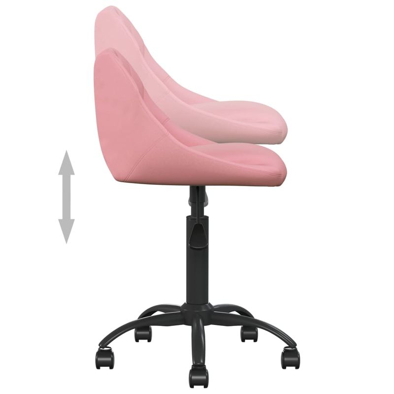 Casa si Gradina - Mobilier - Scaune si fotolii - Scaune - Scaune de bucatarie pivotante, 4 buc, catifea, roz, model 3 - Infinity.ro