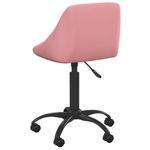 Casa si Gradina - Mobilier - Scaune si fotolii - Scaune - Scaune de bucatarie pivotante, 4 buc, catifea, roz, model 3 - Infinity.ro