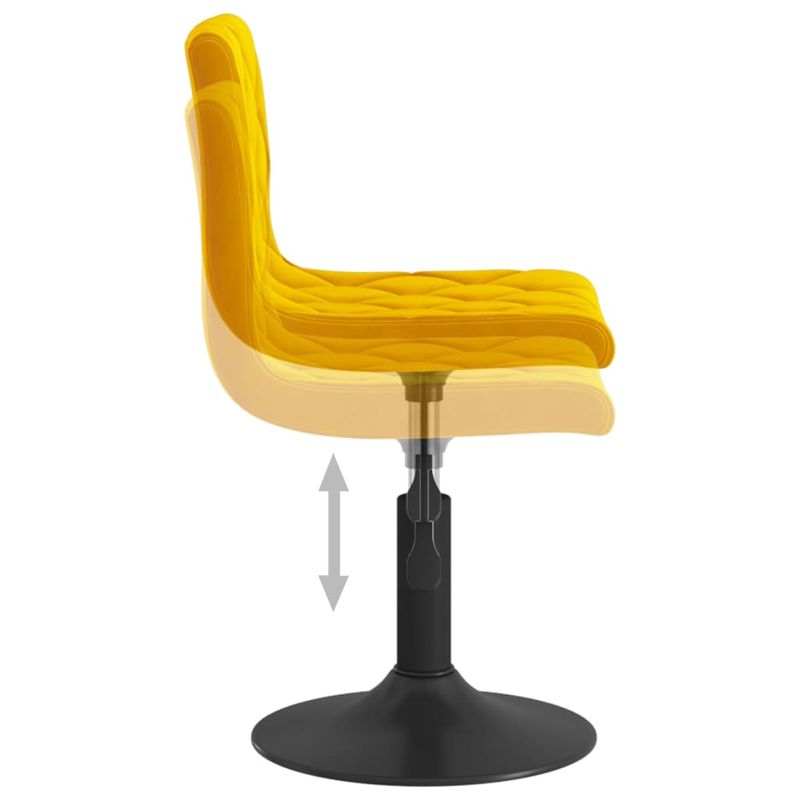 Casa si Gradina - Mobilier - Scaune si fotolii - Scaune - Scaune de bucatarie pivotante, 4 buc., catifea, galben mustar, model 26 - Infinity.ro