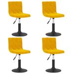 Casa si Gradina - Mobilier - Scaune si fotolii - Scaune - Scaune de bucatarie pivotante, 4 buc., catifea, galben mustar, model 26 - Infinity.ro