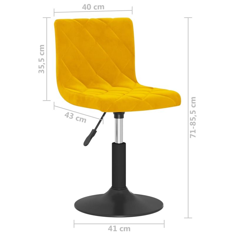 Casa si Gradina - Mobilier - Scaune si fotolii - Scaune - Scaune de bucatarie pivotante, 4 buc., catifea, galben mustar, model 26 - Infinity.ro