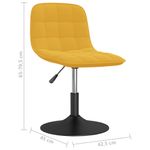 Casa si Gradina - Mobilier - Scaune si fotolii - Scaune - Scaune de bucatarie pivotante, 4 buc., catifea, galben mustar, model 11 - Infinity.ro