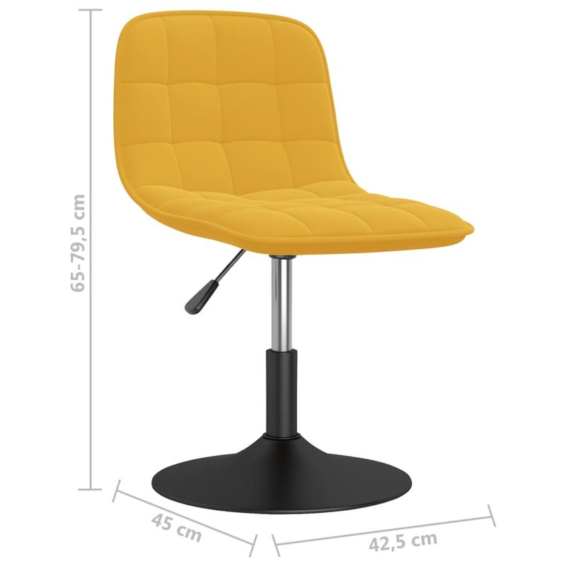 Casa si Gradina - Mobilier - Scaune si fotolii - Scaune - Scaune de bucatarie pivotante, 4 buc., catifea, galben mustar, model 11 - Infinity.ro