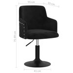 Casa si Gradina - Mobilier - Scaune si fotolii - Scaune - Scaune de bucatarie pivotante, 4 buc., catifea, negru, model 2 - Infinity.ro