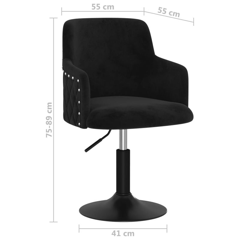 Casa si Gradina - Mobilier - Scaune si fotolii - Scaune - Scaune de bucatarie pivotante, 4 buc., catifea, negru, model 2 - Infinity.ro