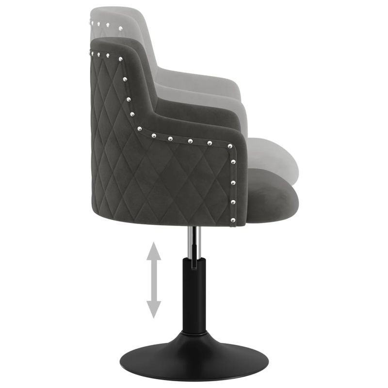 Casa si Gradina - Mobilier - Scaune si fotolii - Scaune - Scaune de bucatarie pivotante, 4 buc., catifea, gri inchis, model 40 - Infinity.ro