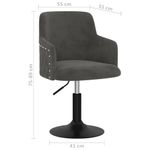 Casa si Gradina - Mobilier - Scaune si fotolii - Scaune - Scaune de bucatarie pivotante, 4 buc., catifea, gri inchis, model 40 - Infinity.ro