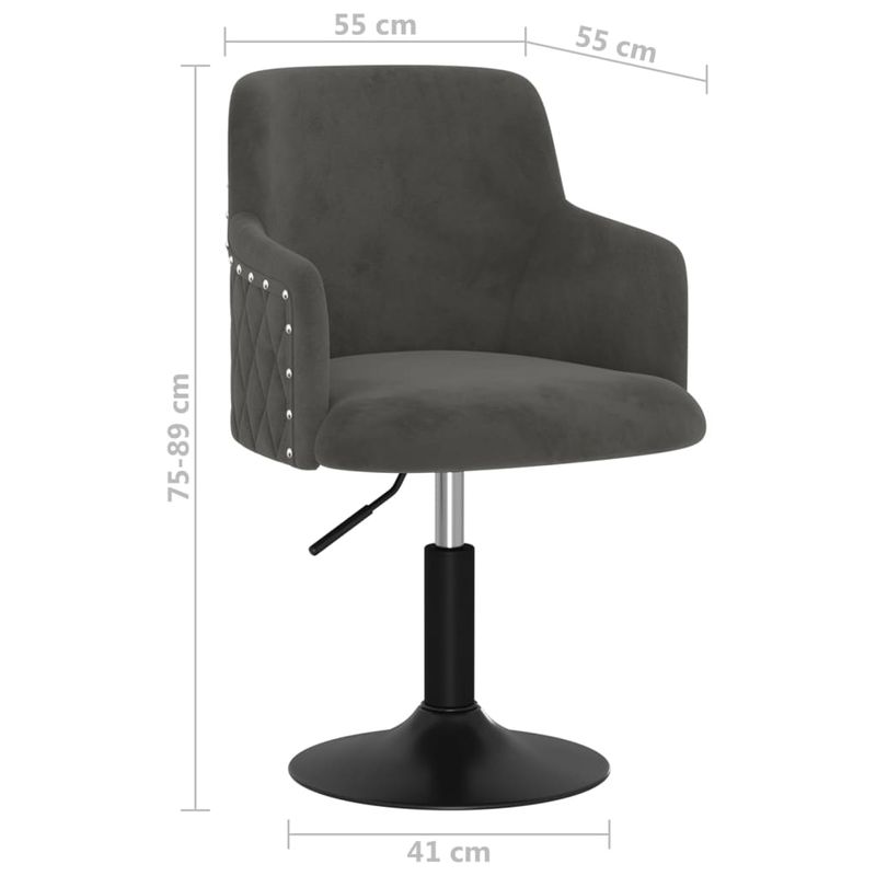 Casa si Gradina - Mobilier - Scaune si fotolii - Scaune - Scaune de bucatarie pivotante, 4 buc., catifea, gri inchis, model 40 - Infinity.ro