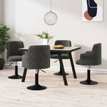 Casa si Gradina - Mobilier - Scaune si fotolii - Scaune - Scaune de bucatarie pivotante, 4 buc., catifea, gri inchis, model 40 - Infinity.ro