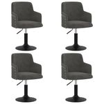 Casa si Gradina - Mobilier - Scaune si fotolii - Scaune - Scaune de bucatarie pivotante, 4 buc., catifea, gri inchis, model 40 - Infinity.ro