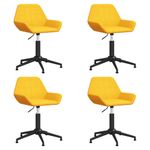 Casa si Gradina - Mobilier - Scaune si fotolii - Scaune - Scaune de bucatarie pivotante, 4 buc., catifea, galben mustar, model 18 - Infinity.ro