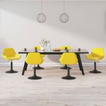 Casa si Gradina - Mobilier - Scaune si fotolii - Scaune - Scaune de bucatarie pivotante, 6 buc., catifea, galben mustar, model 18 - Infinity.ro