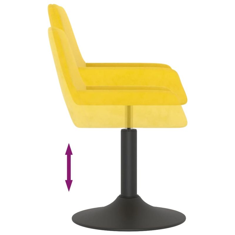 Casa si Gradina - Mobilier - Scaune si fotolii - Scaune - Scaune de bucatarie pivotante, 6 buc., catifea, galben mustar, model 18 - Infinity.ro