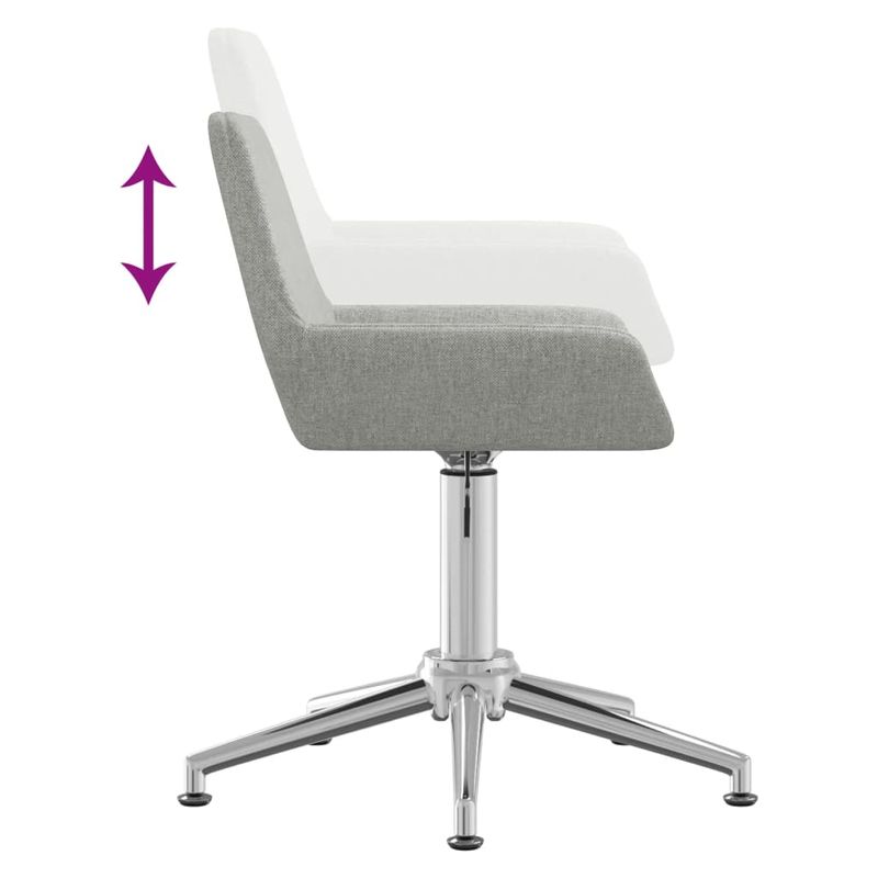 Casa si Gradina - Mobilier - Scaune si fotolii - Scaune - Scaune de bucatarie pivotante, 4 buc., textil, gri deschis, model 23 - Infinity.ro