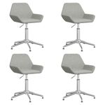 Casa si Gradina - Mobilier - Scaune si fotolii - Scaune - Scaune de bucatarie pivotante, 4 buc., textil, gri deschis, model 23 - Infinity.ro