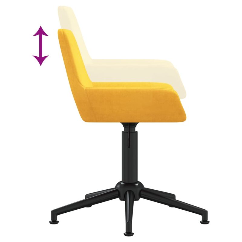 Casa si Gradina - Mobilier - Scaune si fotolii - Scaune - Scaune de bucatarie pivotante, 6 buc., catifea, galben mustar, model 19 - Infinity.ro