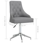 Casa si Gradina - Mobilier - Scaune si fotolii - Scaune - Scaune de bucatarie pivotante, 4 buc., textil, gri deschis, model 22 - Infinity.ro