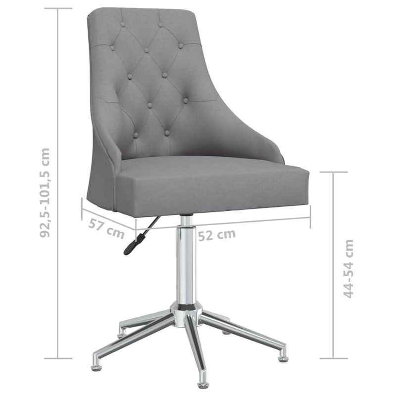 Casa si Gradina - Mobilier - Scaune si fotolii - Scaune - Scaune de bucatarie pivotante, 4 buc., textil, gri deschis, model 22 - Infinity.ro