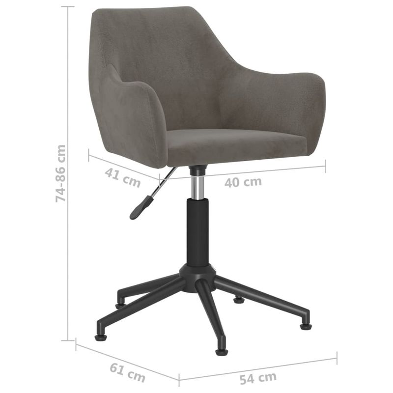 Casa si Gradina - Mobilier - Scaune si fotolii - Scaune - Scaune de bucatarie pivotante, 6 buc., catifea, gri inchis, model 30 - Infinity.ro