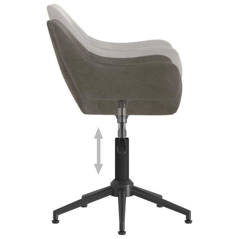 Casa si Gradina - Mobilier - Scaune si fotolii - Scaune - Scaune de bucatarie pivotante, 6 buc., catifea, gri inchis, model 30 - Infinity.ro