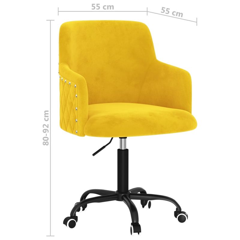 Casa si Gradina - Mobilier - Scaune si fotolii - Scaune - Scaune de bucatarie pivotante, 6 buc., catifea, galben mustar, model 1 - Infinity.ro