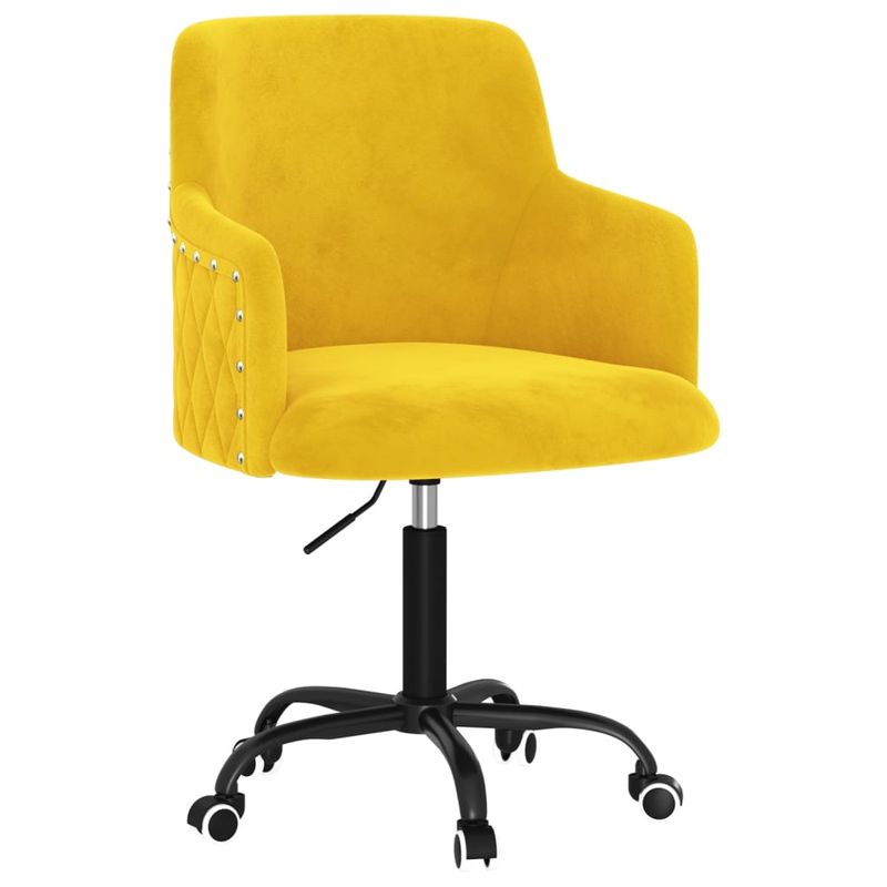 Casa si Gradina - Mobilier - Scaune si fotolii - Scaune - Scaune de bucatarie pivotante, 6 buc., catifea, galben mustar, model 1 - Infinity.ro