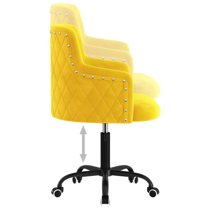 Casa si Gradina - Mobilier - Scaune si fotolii - Scaune - Scaune de bucatarie pivotante, 6 buc., catifea, galben mustar, model 1 - Infinity.ro