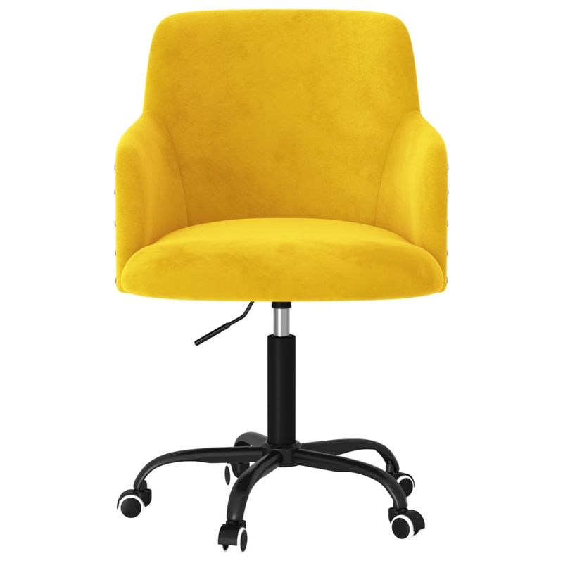 Casa si Gradina - Mobilier - Scaune si fotolii - Scaune - Scaune de bucatarie pivotante, 6 buc., catifea, galben mustar, model 1 - Infinity.ro