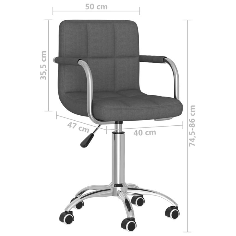 Casa si Gradina - Mobilier - Scaune si fotolii - Scaune - Scaune de bucatarie pivotante, 4 buc., textil, gri inchis, model 23 - Infinity.ro